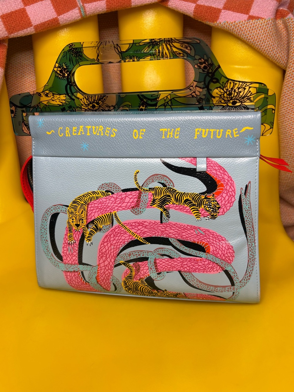 Min & Mon Vali Handbag with Plastic Handles
